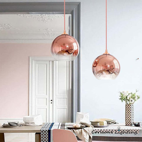 Modern Glass Globe Pendant Light for Dining Rooms and Kitchen Islands