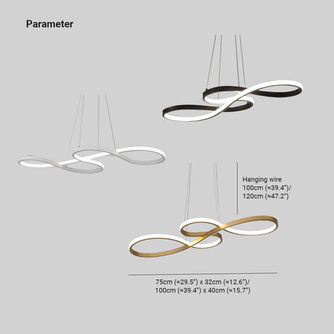 Triple-Loop LED Pendant Light for Dining and Living Room Lighting
