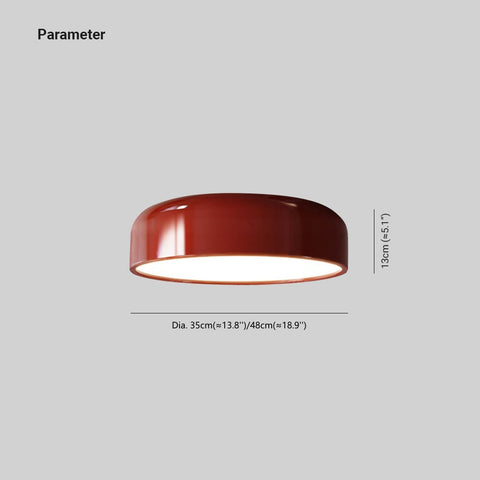Vintage Drum LED Ceiling Light for Bedrooms, Kitchens, and Studies