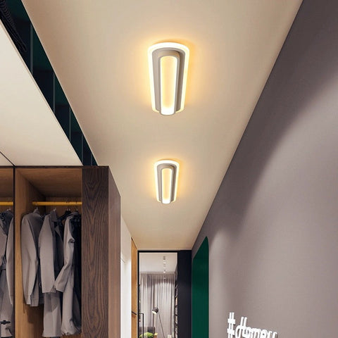 Modern Elongated Ring LED Ceiling Light for Hallways and Dining Rooms
