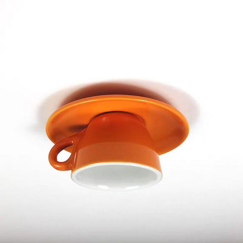 Ceramic Cup Flush Mount Ceiling Light for Bedrooms and Living Rooms