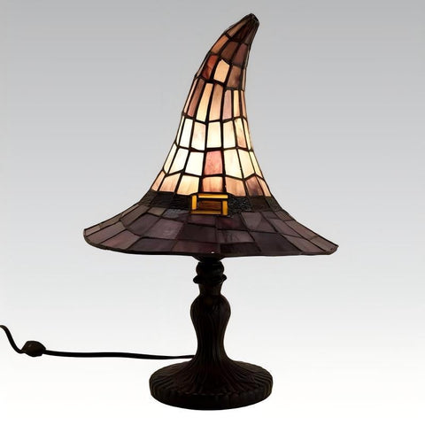 Witch Hat Design Stained Glass Lamp for Tables