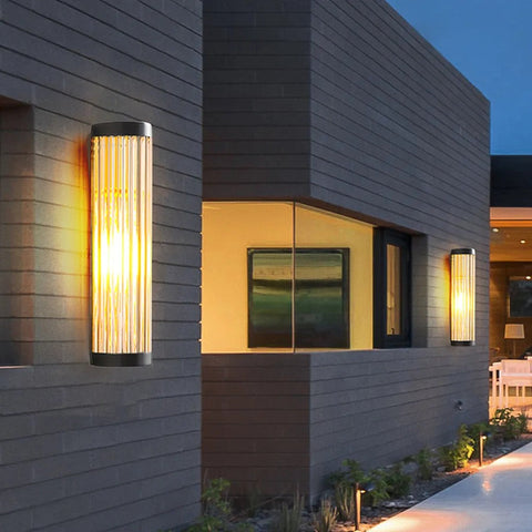 Semi-Cylindrical Outdoor Wall Light for Patios, Porches, and Entryways