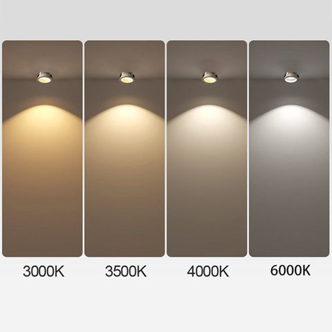 Adjustable Round LED Ceiling Spotlight with Focused Beam for Interiors