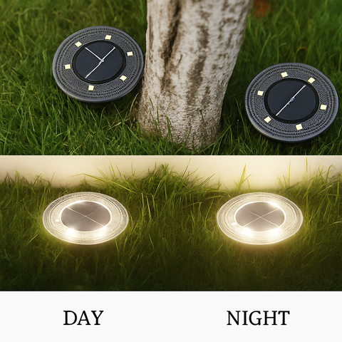 IP68 Solar LED Ground Lights for Garden Paths, Decks, and Walkways
