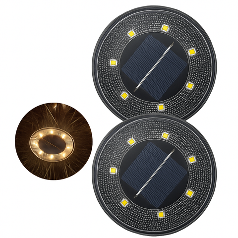 IP68 Solar LED Ground Lights for Garden Paths, Decks, and Walkways