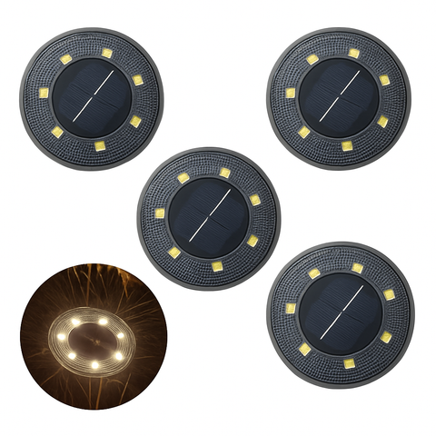 IP68 Solar LED Ground Lights for Garden Paths, Decks, and Walkways