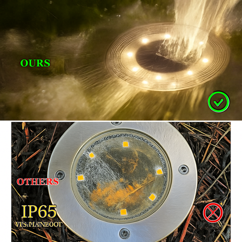 IP68 Solar LED Ground Lights for Garden Paths, Decks, and Walkways