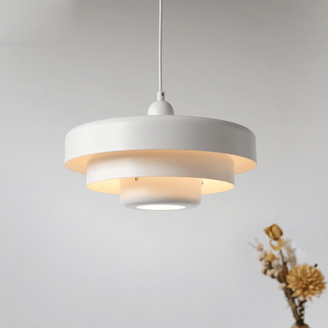 Layered Round Pendant Light with Retro Design for Indoor Lighting