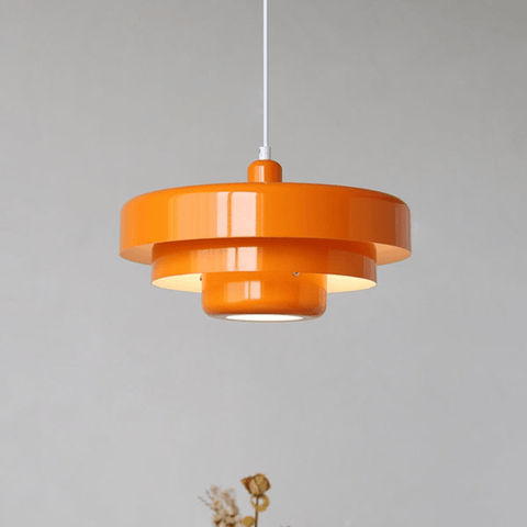 Layered Round Pendant Light with Retro Design for Indoor Lighting