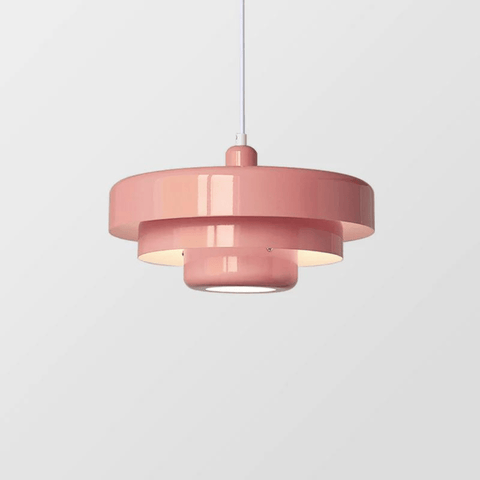 Layered Round Pendant Light with Retro Design for Indoor Lighting