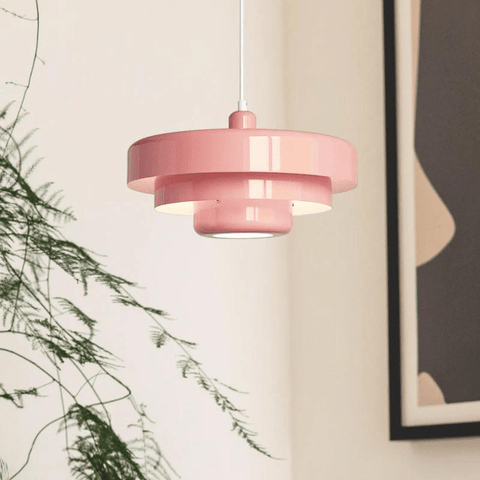 Layered Round Pendant Light with Retro Design for Indoor Lighting