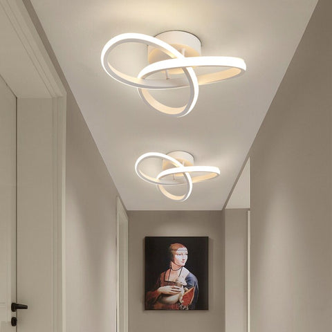 Interlocking Ring LED Flush Mount Ceiling Light with 3 Light Modes