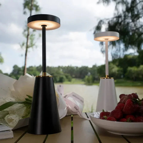 Wireless LED Table Lamp with Touch Control, Dimmable Light and USB Charging