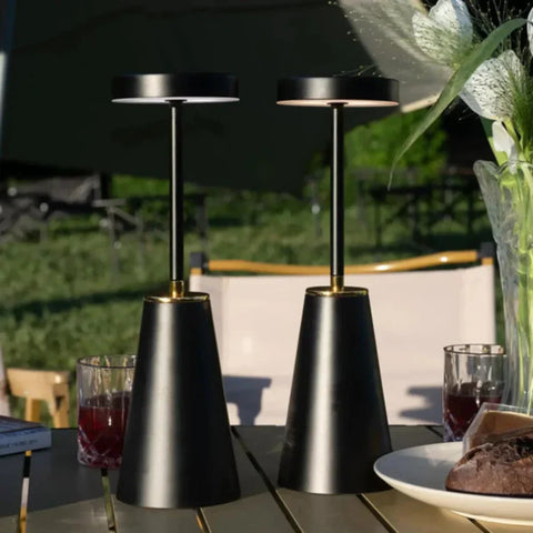 Wireless LED Table Lamp with Touch Control, Dimmable Light and USB Charging