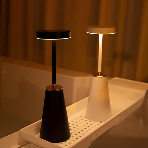 Wireless LED Table Lamp with Touch Control, Dimmable Light and USB Charging
