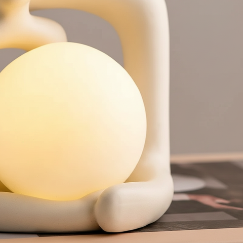 Sculptural Ceramic Table Lamp for Ambient Room Lighting