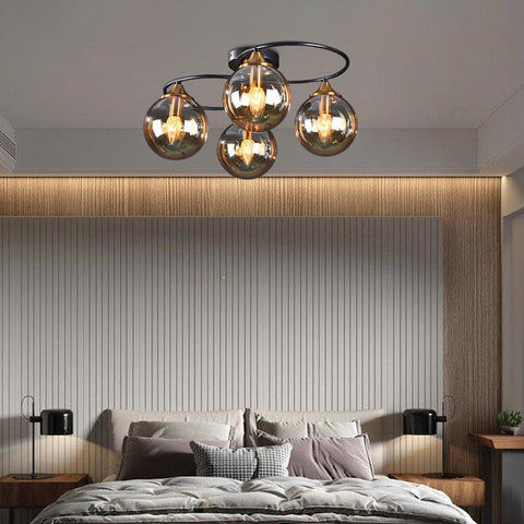 Classic LED Ceiling Light with Tinted Glass Finishes