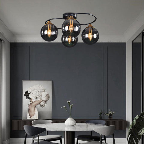 Classic LED Ceiling Light with Tinted Glass Finishes