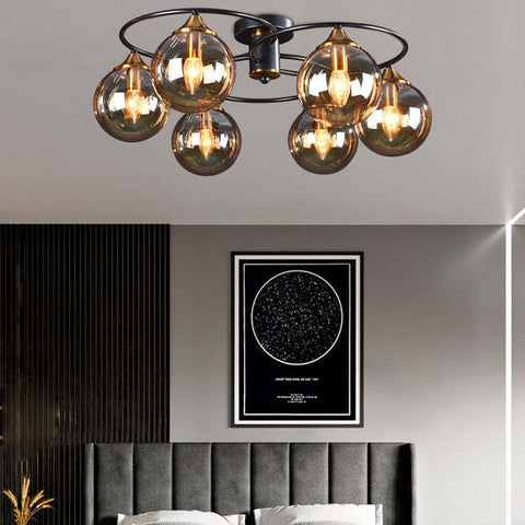 Classic LED Ceiling Light with Tinted Glass Finishes