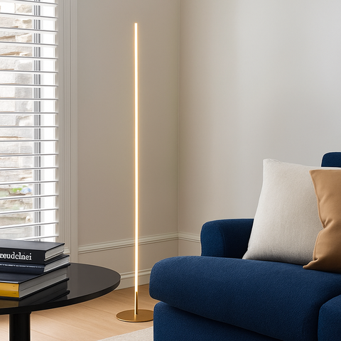 Minimalist LED Floor Lamp for Living Room and Reading Area Lighting