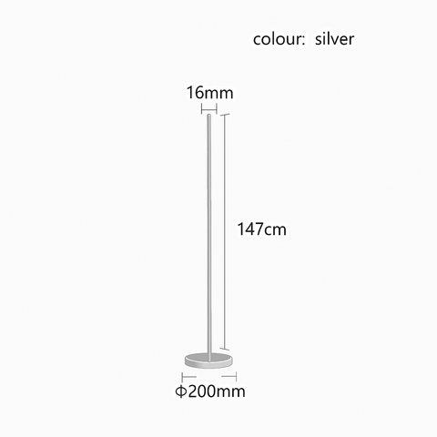 Minimalist LED Floor Lamp for Living Room and Reading Area Lighting