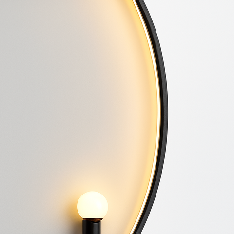 Curved Arc LED Wall Sconce with Glass Globe Accent Lighting