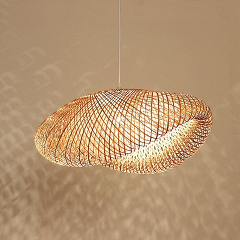 Handwoven Bamboo Pendant Light for Bohemian Dining and Living Rooms
