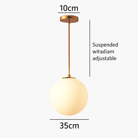 Opal Glass Globe Pendant Light for Dining and Hospitality Lighting