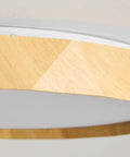 Wood-Effect LED Flush Mount Ceiling Light with Remote Option — product view