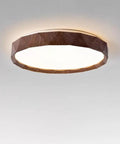 Wood-Effect LED Flush Mount Ceiling Light with Remote Option — product view
