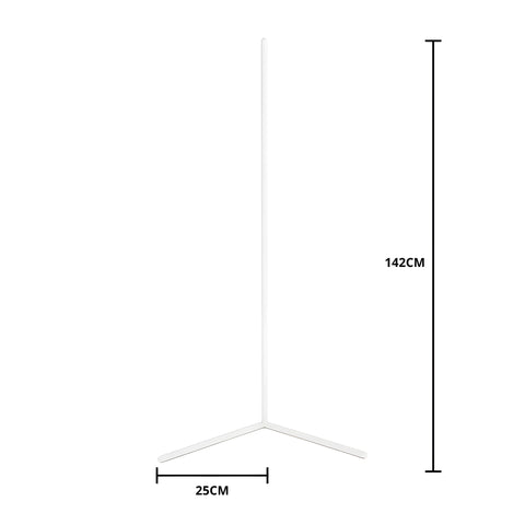 Modern LED Corner Floor Lamp with Remote Control and Dimmable Indirect Lighting