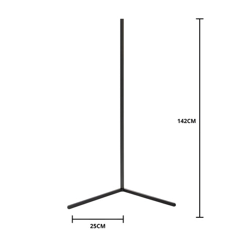 Modern LED Corner Floor Lamp with Remote Control and Dimmable Indirect Lighting
