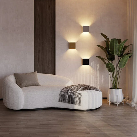 Square LED Wall Light with Up-and-Down Illumination
