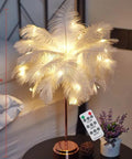Feather Table Lamp with Color Options
