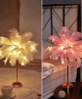 Feather Table Lamp with Color Options