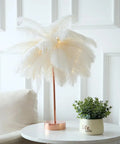 Feather Table Lamp with Color Options