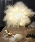 Feather Table Lamp with Color Options
