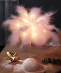 Feather Table Lamp with Color Options