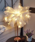 Feather Table Lamp with Color Options