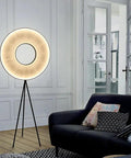 Modern Iron Floor Lamp with Fabric Shade
