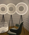 Modern Iron Floor Lamp with Fabric Shade