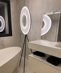Modern Iron Floor Lamp with Fabric Shade