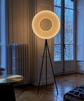 Modern Iron Floor Lamp with Fabric Shade