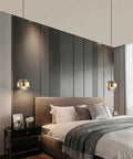 Amber or Smoked Glass Pendant Light