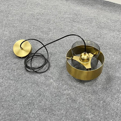 Amber or Smoked Glass Pendant Light