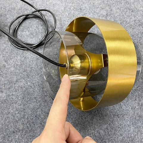 Amber or Smoked Glass Pendant Light