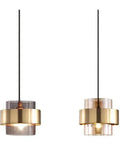 Amber or Smoked Glass Pendant Light