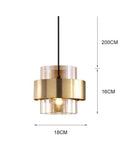 Amber or Smoked Glass Pendant Light