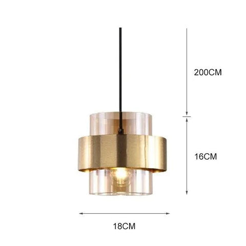 Amber or Smoked Glass Pendant Light